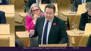 Scottish Conservative Party Debate Using the Budget to Support Economic Growth  30 October 2024 [upl. by Yelnik436]