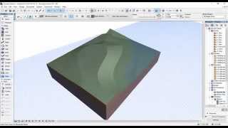 Model terrain in ArchiCAD  create site [upl. by Eibrab774]