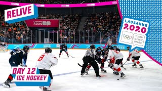 RELIVE  Ice Hockey  USA vs CANADA  Mens Semifinal  Day 12  Lausanne 2020 [upl. by Savage272]