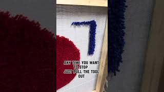 How to tuft a rug with the manual tufting tool [upl. by Zosema]