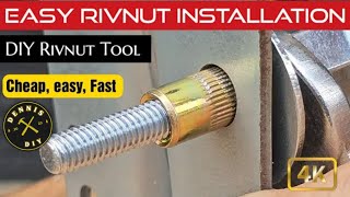 Easy Rivnut Installation  How to mount a Rivet Nut Without a gun [upl. by Boyd]