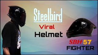 STEELBIRD SBH 57 FIGHTER HELMET  BEST RIDING HELMET  NEW STEELBIRD HELMET [upl. by Nnaeinahpets]