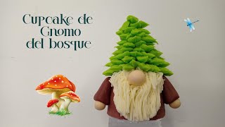 Cupcake de gnomo del bosque señordelosanillos cupcakesdecorados harrypotter gnomos duendes [upl. by Kawai]