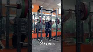 100 kg squat attempt 💪💪shorts squat [upl. by Junette487]