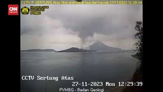 Gunung Anak Krakatau 12 Kali Erupsi Sejak Senin Pagi [upl. by Schoening]