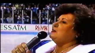 Ginette Reno  Hymne national Nordiques de Québec 1993 [upl. by Joselow67]