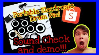 Electronic Drum Pad from Shopee  Digital Drum  Review and Sound Check  DemoTest  Honest Review [upl. by Deloria]