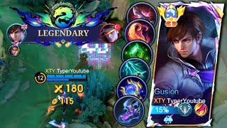 Legendary Gusion Hard Carry Gameplay  Top 1 Global Gusion by TyperYoutube  Mobile Legends [upl. by Latoniah966]