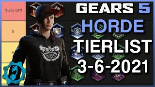 Cherrys first tierlist  Gears 5 Horde Tierlist 362021 [upl. by Russell]