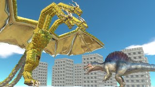 King Ghidorah vs ALL UNITS and Godzilla ARBS Animal Revolt Battle Simulator [upl. by Anaud]