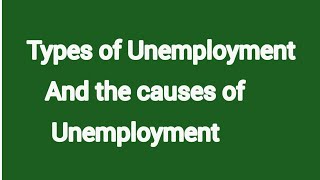 Types of unemployment [upl. by Rocker]