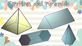 Identifying Prisms and Pyramids  Grade 2 amp 3  Math  3d Shapes [upl. by Eidissac238]