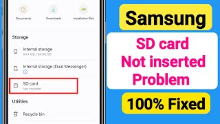 SD card Not inserted Problem  Fix Samsung SD card Not inserted Problem [upl. by Liponis]