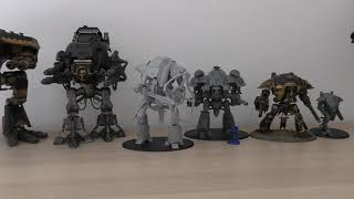 Imperial Knight Size Comparison Showcase HH amp WH40K [upl. by Getraer]