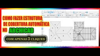 ARCHICAD  Como fazer estrutura de cobertura automáticamente [upl. by Bagger]