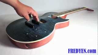 DIY Les Paul Guitar Kit Part 5 Installing Guitar Bridge [upl. by Nahtanoj]