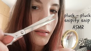 Lets SNIP and PLUCK the BAD away ASMR snipping and plucking sounds  personal attention [upl. by Gnuh]