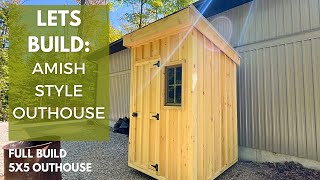 Full Build of a 5x5 Amish Style Outhouse [upl. by Shirleen]