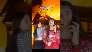 Y la otra soplándole 🤦🏻‍♀️ hermanas gemelas cocina broma casa travesura cocinar [upl. by Rawna852]