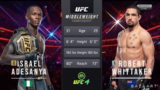 ISRAEL ADESANYA VS ROBERT WHITTAKER 2 FULL FIGHT UFC 271 [upl. by Minda647]