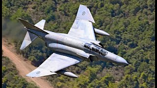 Phantom F4 Legends Soaring Low through Greece Mach Loop [upl. by Nygem]