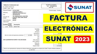 Cómo emitir una Factura Electrónica 2023  Sunat [upl. by Akerboom]