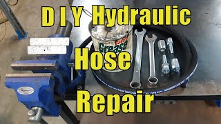 DIY Hydraulic Hose Repair and Assembly Using Reusable Field Fit Fittings 4000 psi  270 bar [upl. by Niuqaoj]