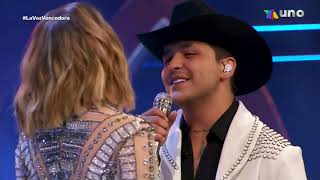 Christian Nodal Y Belinda Cantando La Voz Mexico Agosto 2020 [upl. by Htebsle]