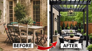 Budget Backyard Patio Makeover  Renter Friendly Patio Privacy Ideas [upl. by Barrow]