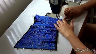 Replacing Grommets Part2 Reinforcing the panel and setting new grommets  Lucys Corsetry [upl. by Airetak]