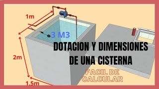 🛑¿Cómo calcular la CAPACIDAD DE AGUA de una CISTERNA🤔💥 [upl. by Yeslek]