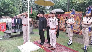 Divisional Commissioner Kashmir Vijay Kumar Bidhuri hoists Tricolour in Div Com Office At Srinagar [upl. by James]