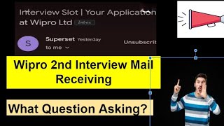 72 Wipro Wipro 2nd Round  Interview Questions Discussed  Wipro Next process [upl. by Attehcnoc]