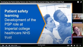 Developing the Patient Safety Partner role Presentation by Imperial College Healthcare NHS Trust [upl. by Oneil157]