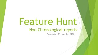 Nonchronological report  feature hunt  year 4 [upl. by Fraze161]