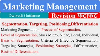 Segmentation Targeting Positioning Differentiation Marketing Management basis of segmentation [upl. by Aicats]