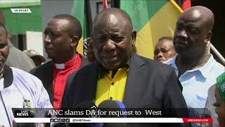 2024 elections I ANC slams DA for request to West [upl. by Ataner]