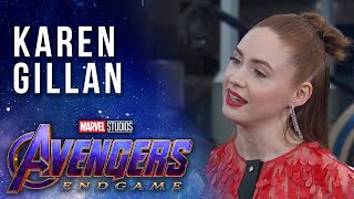 Karen Gillan talks Nebulas Journey LIVE from the Avengers Endgame Premiere [upl. by Ahsilrac]