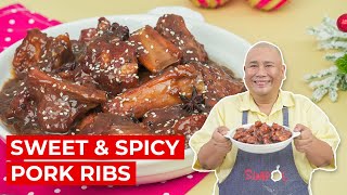 Sweet and Spicy Pork Ribs Recipe [upl. by Anayd417]