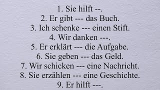 Dativ oder Akkusativ Mir mich dir dich ihm ihn uns euch Sie sie ihnen A1 A2 [upl. by Sanoj]