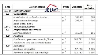 comment réaliser un devis en bâtiment partie 1 [upl. by Yereffej]