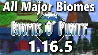 Biomes O Plenty 1165 All Major Biomes Overview unfiltered  Minecraft Mod [upl. by Leanora]