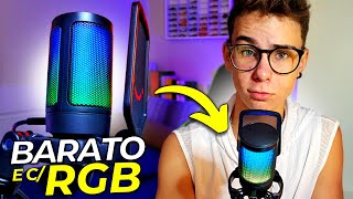 MELHOR Microfone RGB Condensador USB BARATO e BOM para Gravar Fazer Vídeos Stream Fifine AmpliGame [upl. by Dewar]