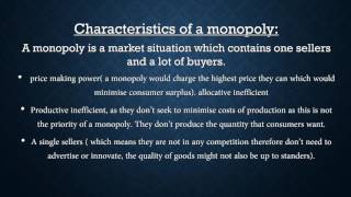 characteristics of a monopoly market [upl. by Erreip366]