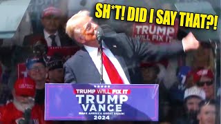 Trump SAYS IT INTO MIC After COMPLETE FREAK OUT On Stage [upl. by Atikal]