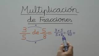 Multiplicación de dos fracciones y reducción del resultado [upl. by Ailisab565]