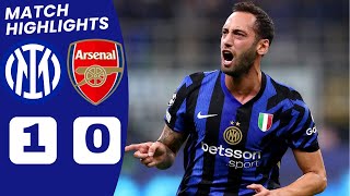 Inter Milan vs Arsenal 10 HIGHLIGHTS  Calhanoglu Goal vs Arsenal [upl. by Chariot935]