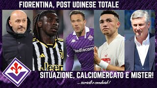 FIORENTINA POST UDINESE TOTALE ITALIANO SQUADRA CALCIOMERCATO ACQUISTI CHAMPIONS SITUAZIONE [upl. by Ecirahc]