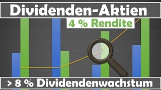 4  Dividendenrendite  8  Dividendenwachstum mit diesen 5 DividendenAktien  Dividendenstrategie [upl. by Bivins]