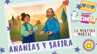 👫Ananías y SafiraLa mentira mortal Video animado para niños [upl. by Moshe]